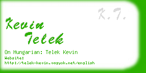 kevin telek business card